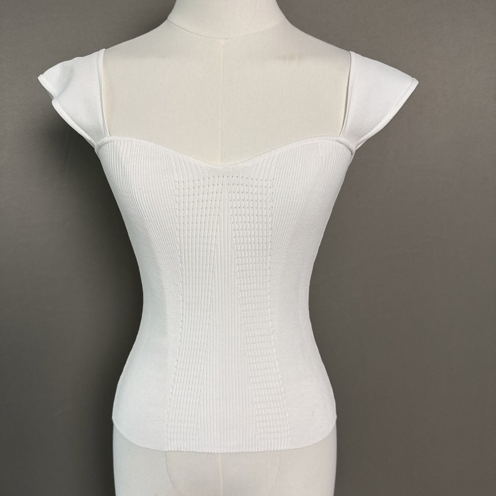 GREY/VEN Glady's Sleeveless Top Pure White Size XS NWT $225